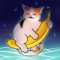 Кот ненавидит банан