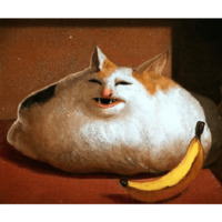 Кот ненавидит банан