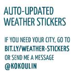 Auto-update weather stickers